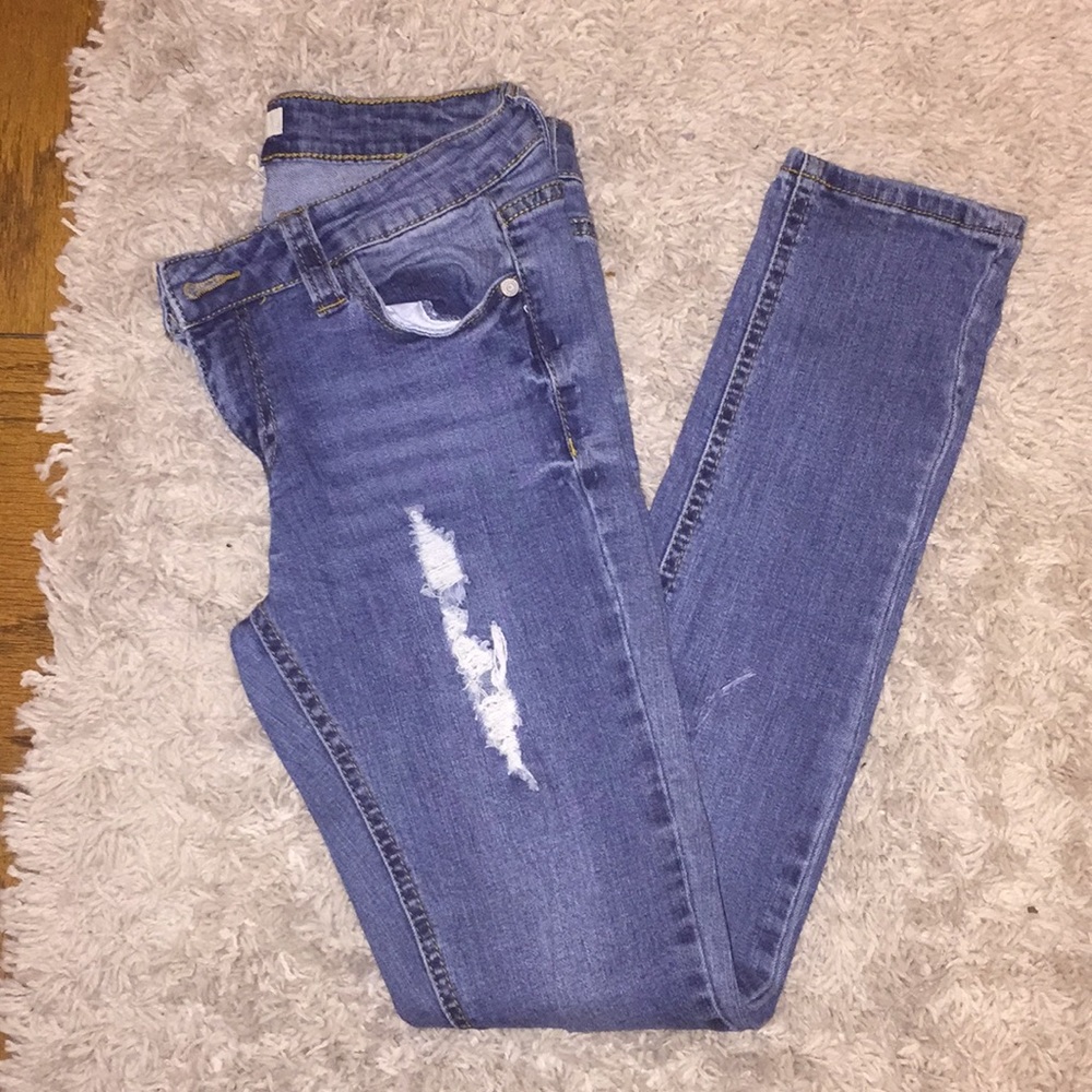 Blue Asphalt Roll Cuff Crop Jeans Size 3/26